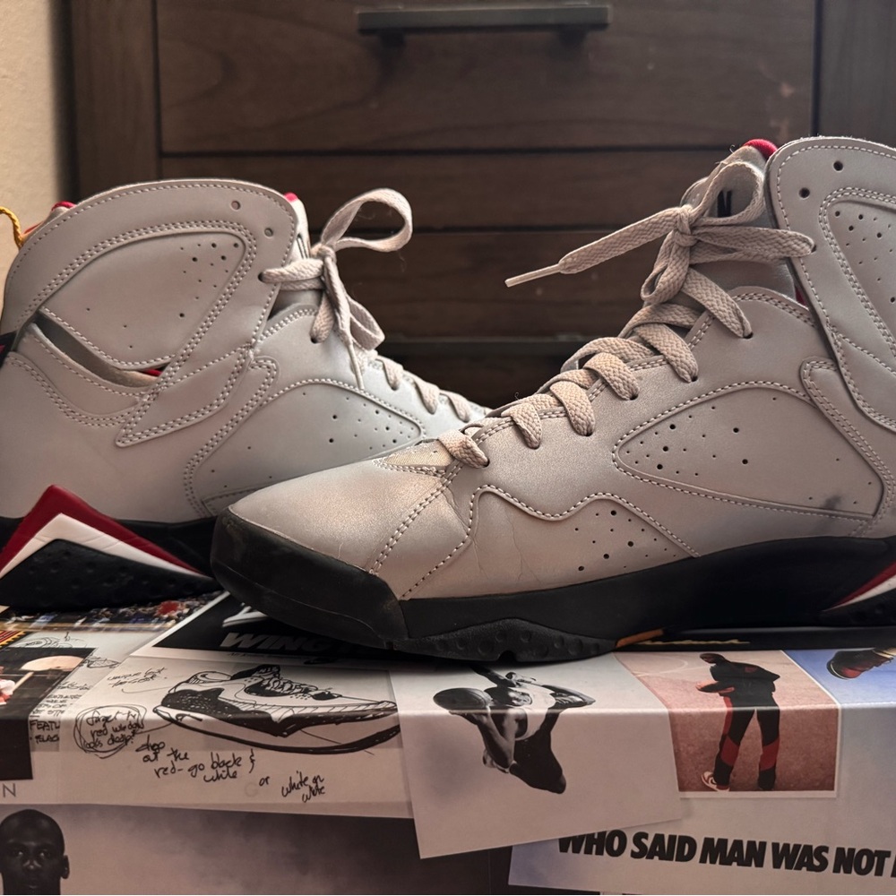 Jordan Gray and Red Sneakers